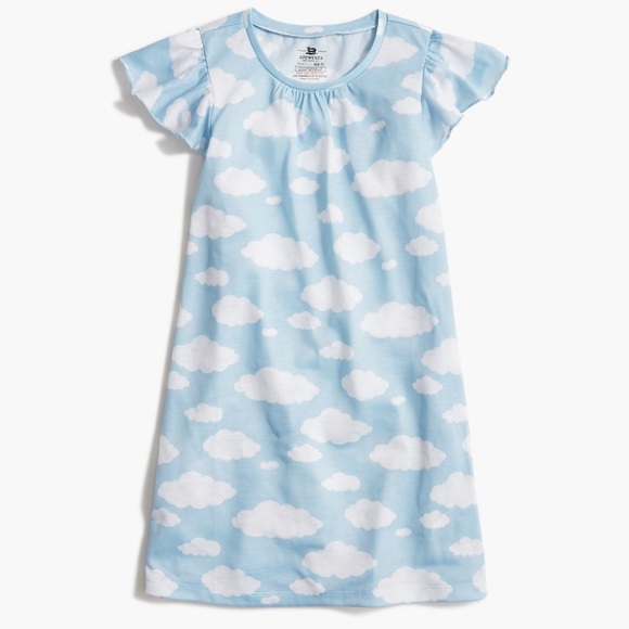CREW CUTS Girls' Ruffle-sleeve Cloud Nightgown - Picture 1 of 5
